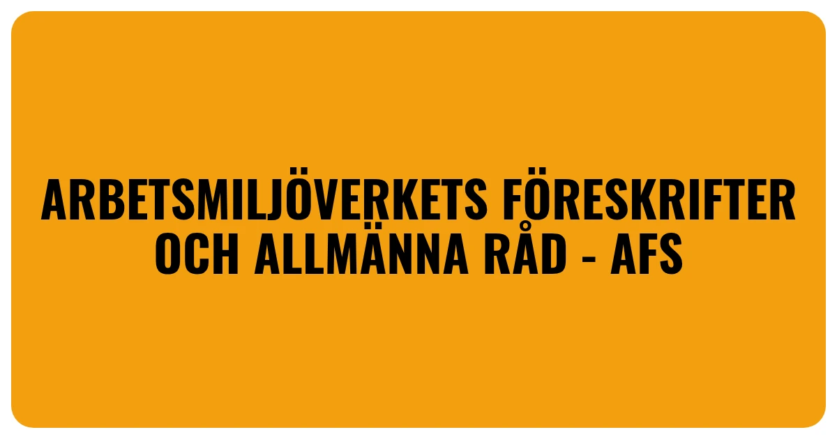 Föreskrifter övriga